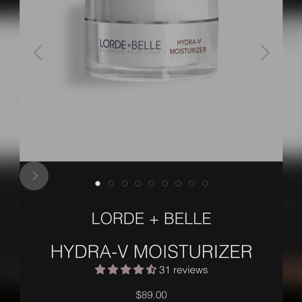 Hydra V Moisturizer care